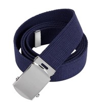 Usaf Air Force Style Blue Uniform Web Belt Silver Nickel Buckle Waist 21&quot;- 47&quot; - £10.97 GBP