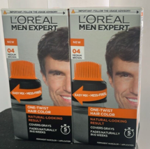 2x L&#39;oreal Men Expert One-Twist Hair Color - 04 Medium Brown - New! - $14.84