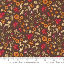 Moda Forest Frolic 48744 15 Chocolate Cotton Quilt Fabric By the Yard - £9.31 GBP