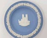Wedgwood Blue Jasperware 4 3/8&quot; Small Plate Trinket Dish Westminster Abb... - $19.99
