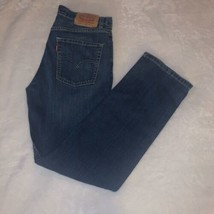 Boy Size 16 Reg 28 X 28 514 Straight Leg Levi Strauss Levi&#39;s Denim Blue Jeans - £18.80 GBP