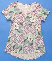 Lularoe Disney Mint Green Pink Minnie Mouse Classic T Shirt XS Novelty C... - £9.34 GBP
