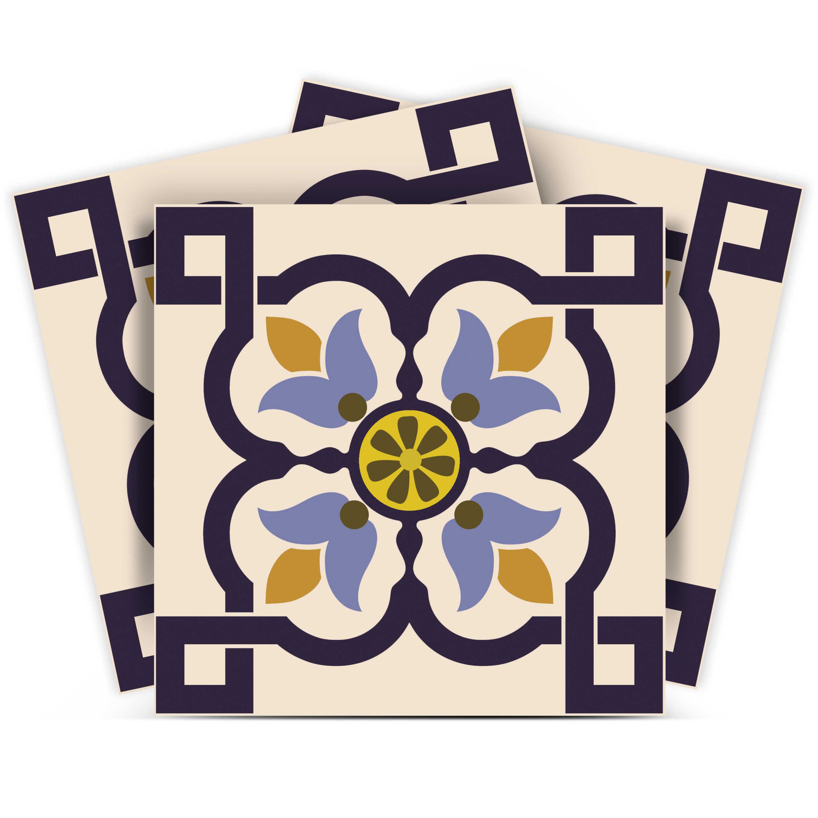 4&quot; X 4&quot; Azul Flora Peel and Stick Removable Tiles - $91.03