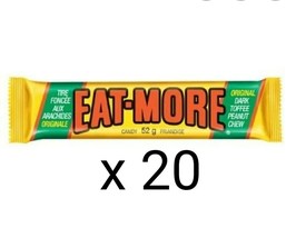 20 x EAT-MORE Chocolate Candy Bar Hershey Canadian 52g each Free shipping - £32.48 GBP