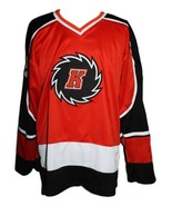 Any Name Number Fort Wayne Komets Retro Hockey Jersey Orange Any Size - $74.88 CAD