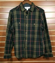 NEW Men&#39;s Flannel Shirt Jacket Old Navy Regular Fit Black Plaid Medium $69 - $21.77