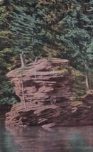 Rattlesnake Rock Wisconsin Dells WI 1950 Coloma Postcard C14 - £2.28 GBP