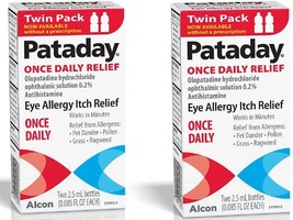 Pataday Once Daily Relief Eye Allergy Relief 2.5 ml (2x) Twin Pack ~ Exp... - $405.77 MXN