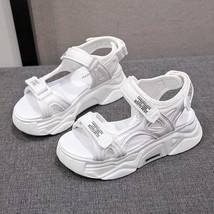 Fujin 6cm Women Sandals Cute Comfy Shoes Comfortable Ladies 2021 Slides Stylish  - £26.66 GBP
