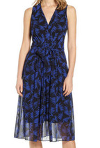 Anne Cole Womens Delphine Print Midi Dress Without Belt Size 6, Black/Gauguin - £110.44 GBP