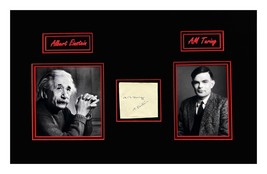 AM Turing &amp; Albert Einstein Autograhs Museum Framed Ready to Display - £4,097.56 GBP