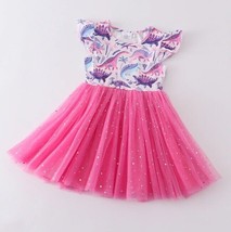 NEW Boutique Dinosaur Girls Sleeveless Pink Tutu Dress - £9.13 GBP