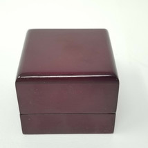 Ring Box Karats Vail Modern Acrylic Cherry Wood Color Vintage - $15.15