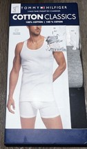 Tommy Hilfiger ~ Men&#39;s 3-Pack Tanks Undershirts White 100% Cotton Multicolor ~ M - £22.80 GBP