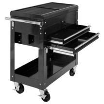 Rolling Mechanic Tool Cart 2 Drawer Slide Top Garage Storage Organizer Chest Box
