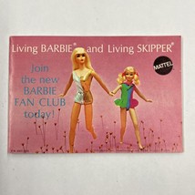 Barbie Living Barbie And Living Skipper Fan Club Booklet 1970 - £5.69 GBP