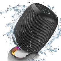 Bluetooth Speaker, Portable Bluetooth Speaker with Lights Rich Stereo Bass, IPX6 - £21.39 GBP