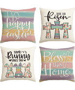 AVOIN Colorlife Happy Easter He Is Risen Throw Pillow Covers, 18 X 18 In... - £19.12 GBP