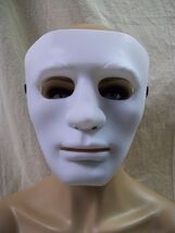 Creepy Matte White Blank Face Costume Mask Purge Faceless Stalker Dancer... - $13.80 CAD
