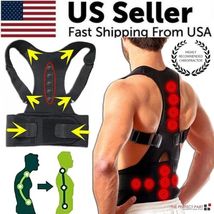Posture Corrector Support Magnetic Back Shoulder Brace Belt Band Unisex ... - €10,95 EUR