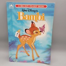 Walt Disney Bambi A Big Dot To Dot Coloring Book Golden Book Vintage 1988 - £11.73 GBP