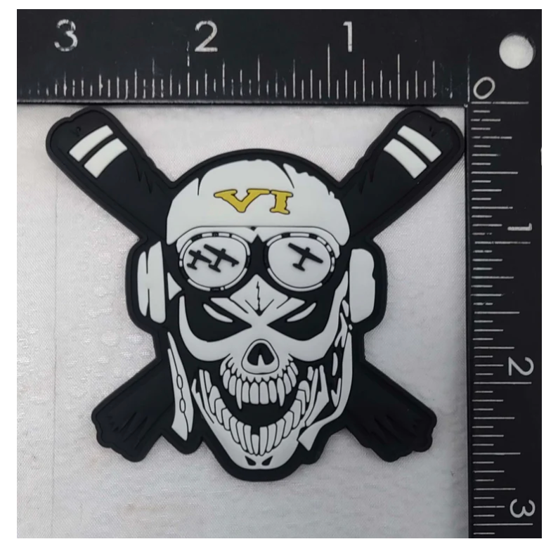 Primary image for NAVY VT-6 SHOOTERS SKULL MILITARY HOOK & LOOP GLOW PVC PATCH