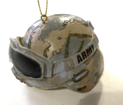 Kurt Adler US Army Helmet Desert Camo Military Christmas Tree Ornament NWT - £7.98 GBP