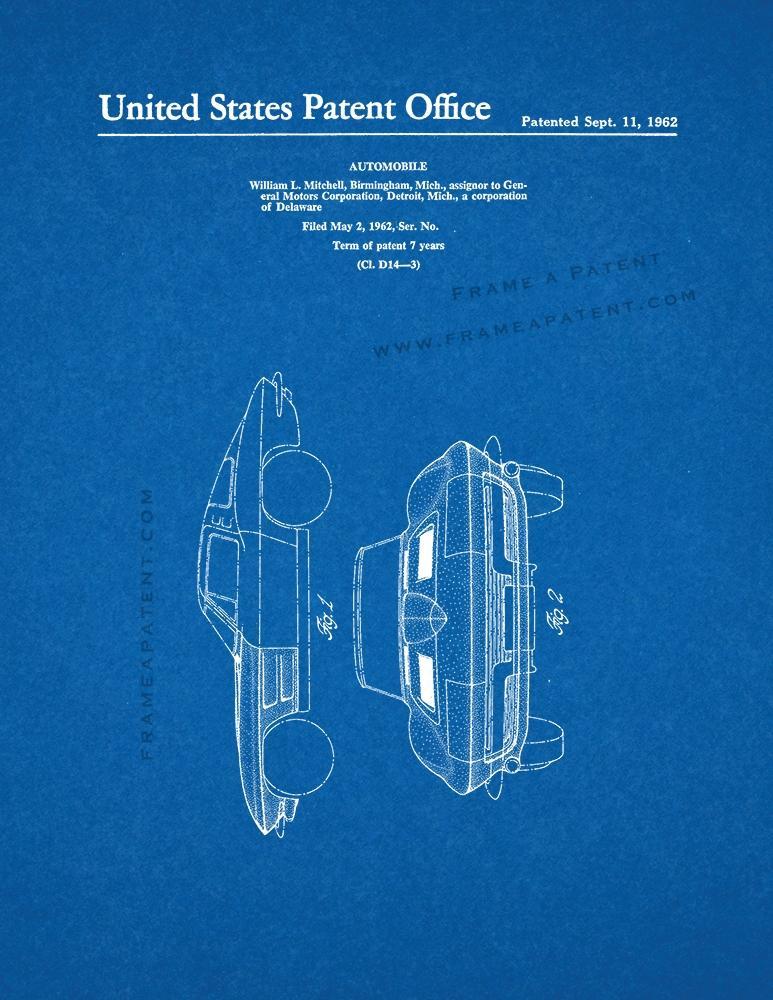 Automobile Patent Print - Blueprint - £6.35 GBP - £32.73 GBP