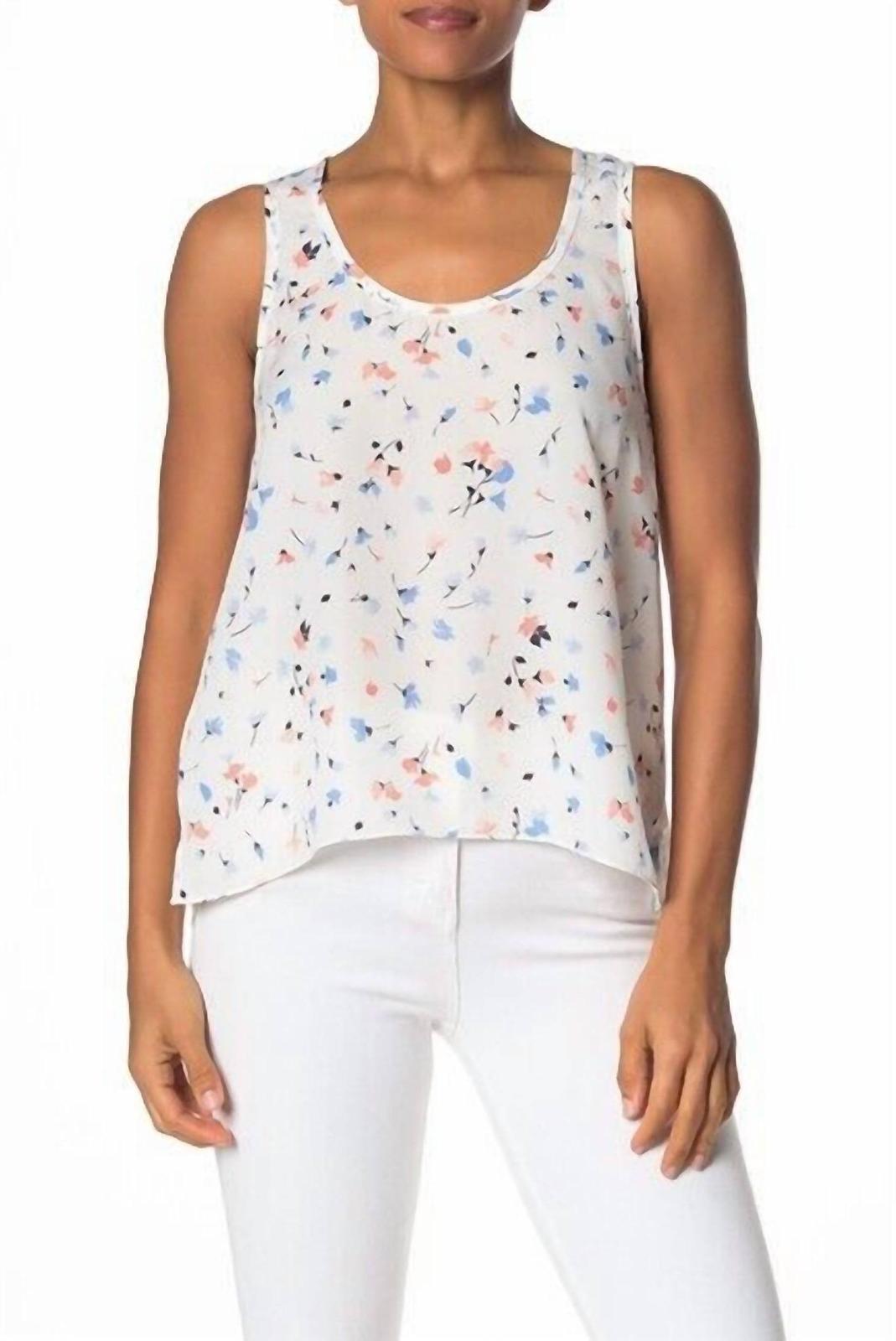 Joie erla side slit floral print sleeveless blouse White - $95.00