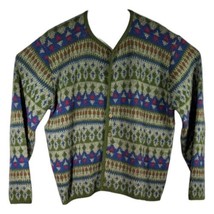 Kinsley Virgin Wool Ugly Sweater Mens Size Large Button Up Vintage Sweat... - $67.32