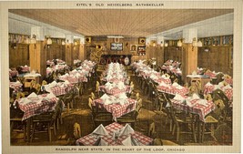 Eitel&#39;s Old Heidelberg Rathskeller, Chicago, Illinois, vintage post card - £9.61 GBP