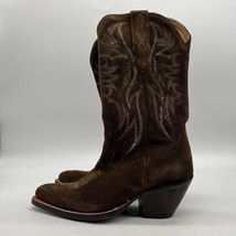 Idyllwind Charmed Life Womens Olive Suede Pull On Western Boots Size 6 B - £46.60 GBP