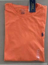 Polo Ralph Lauren Orange Classic Crew Neck Tee T-Shirt Navy Blue Pony NWT - $27.72