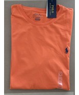 Polo Ralph Lauren Orange Classic Crew Neck Tee T-Shirt Navy Blue Pony NWT - $27.72