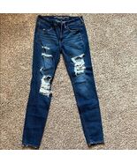 American Eagle Outfitters Women's Blue Super Stretch - $21.78