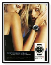Swatch Nabab Swiss Made Watch Print Ad 2003 Magazine Advertisement Black... - £7.61 GBP