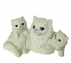 Cat Kitten figurine vtg kitty sculpture Homco milk white home interior g... - $49.45