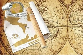 Extra Large SCRATCH Off World Map Gift Travel Atlas Vacation Log Poster!! - £11.42 GBP