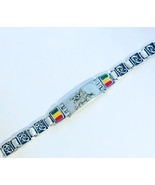 Artisan made 10k Gold Lion of Judah mens ID Sterling silver Bracelet - $6,453.82 MXN