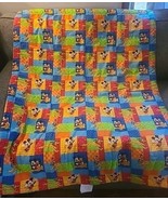 VTG Disney Mickey Mouse &amp; Pluto Throw Blanket 90&#39;s Cotton 37&quot;x48&quot; Crib Lap - $52.70 CAD