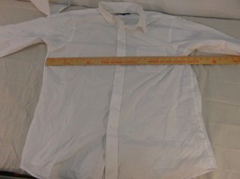 Adult Men&#39;s Croft &amp; Borrow White Button Front Dress Shirt Large 31599 - $13.97