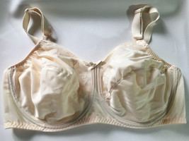 40DD BALIi Womens Light Beige Flower Underwire Full Coverage VIntage Bra... - £17.64 GBP