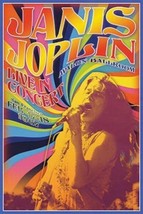 Janis Joplin Poster Live in Concert Avalon Ballroom Psychedelic - £7.07 GBP