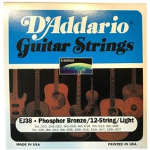 New D'Addario EJ38 Phosphor Bronze Light Acoustic Guitar Strings (+ partial pack - $12.95