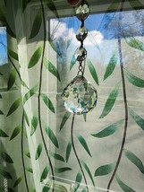 Vtg Crystal Chandelier Faceted Ball Sphere Orb Lamp Parts 40mm Wedding Crafting - £5.41 GBP+