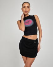 MOTEL ROCKS Mansa Skirt in Crepe Black (MR80) - £19.75 GBP