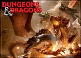 Dungeons & Dragons The Rise of Tiamet Dragon Art Refrigerator Magnet NEW UNUSED - $3.99