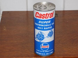 Vintage Castrol Super Snowmobile Oil 40:1 Ratio Unopened 16 Oz Can - $24.75