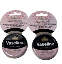 2 VASELINE Limited Edition Pink Bubbly Lip Therapy Tin 17g / 0.6 oz Sealed New - $15.79