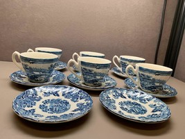 Vintage The Georgian Collection by Churchill Made in England 6 Cups 8 Sa... - £65.99 GBP